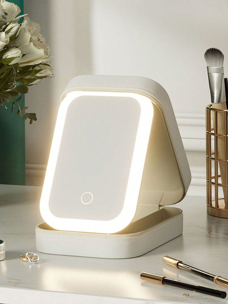 Glowing Makeup Vanity Box With LED Mirror