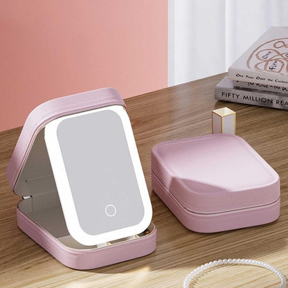 Glowing Makeup Vanity Box With LED Mirror